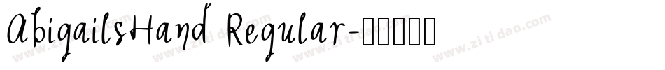 AbigailsHand Regular字体转换